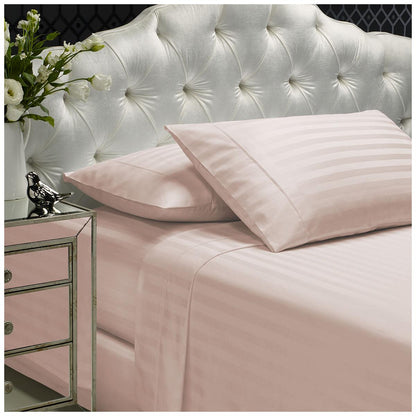 Royal Comfort 1200 Thread Count Damask Stripe Cotton Blend Sheet King Set