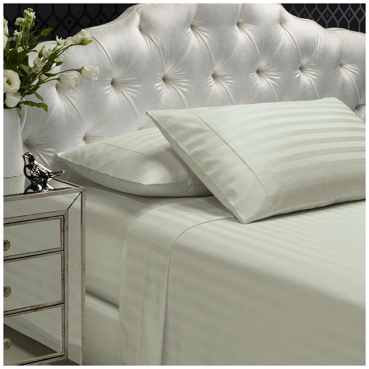Royal Comfort 1200 Thread Count Damask Stripe Cotton Blend Sheet King Set