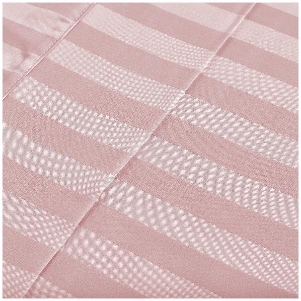 Royal Comfort 1200 Thread Count Damask Stripe Sheet Set Queen Blush