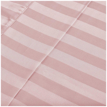Royal Comfort 1200 Thread Count Damask Stripe Sheet Set Queen Blush