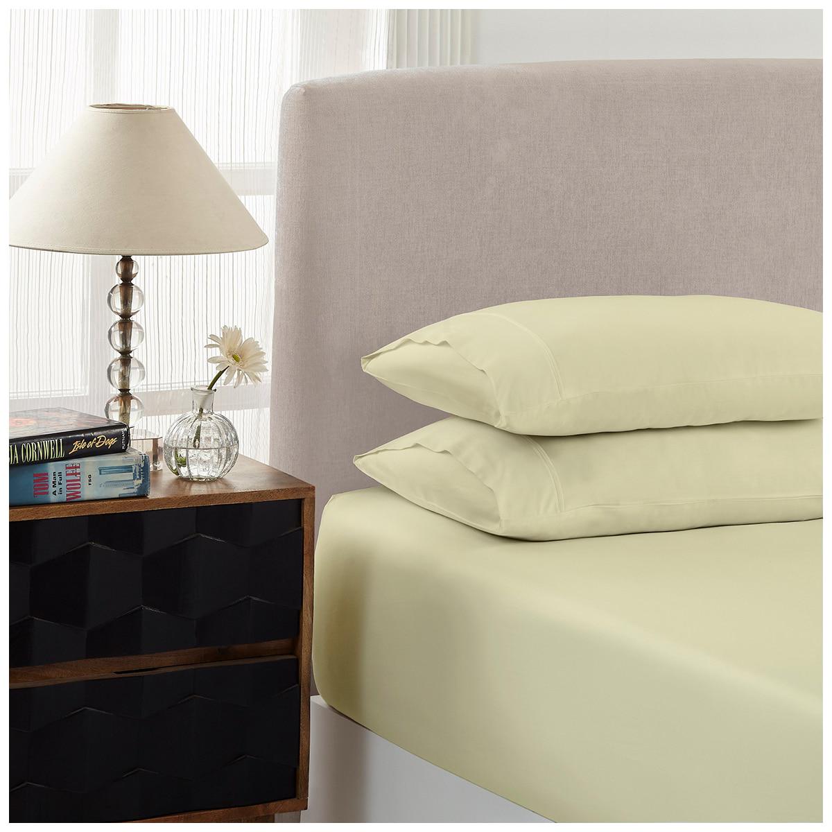 Royal Comfort 1500 Thread Count Cotton Rich Fitted Sheet 3 Piece Queen Set Indigo