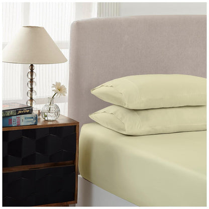 Royal Comfort 1500 Thread Count Cotton Rich Fitted Sheet 3 Piece Queen Set Indigo
