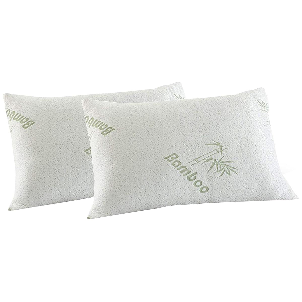 Royal Comfort Bamboo and Memory Foam Pillow 2 Pack