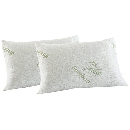 Royal Comfort Bamboo and Memory Foam Pillow 2 Pack