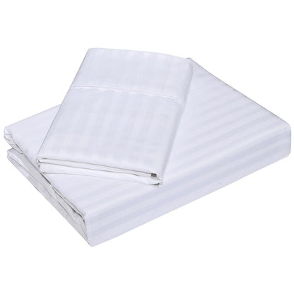 Royal Comfort Blended Bamboo Stripe Sheet Set Queen Sand
