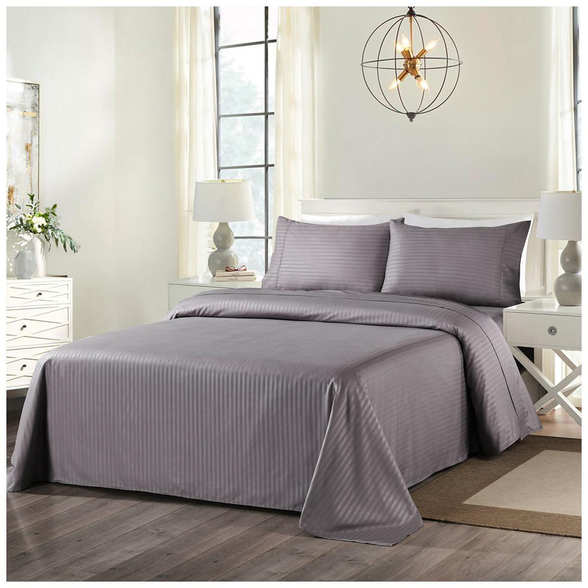 Royal Comfort Blended Bamboo Stripe Sheet Set Queen