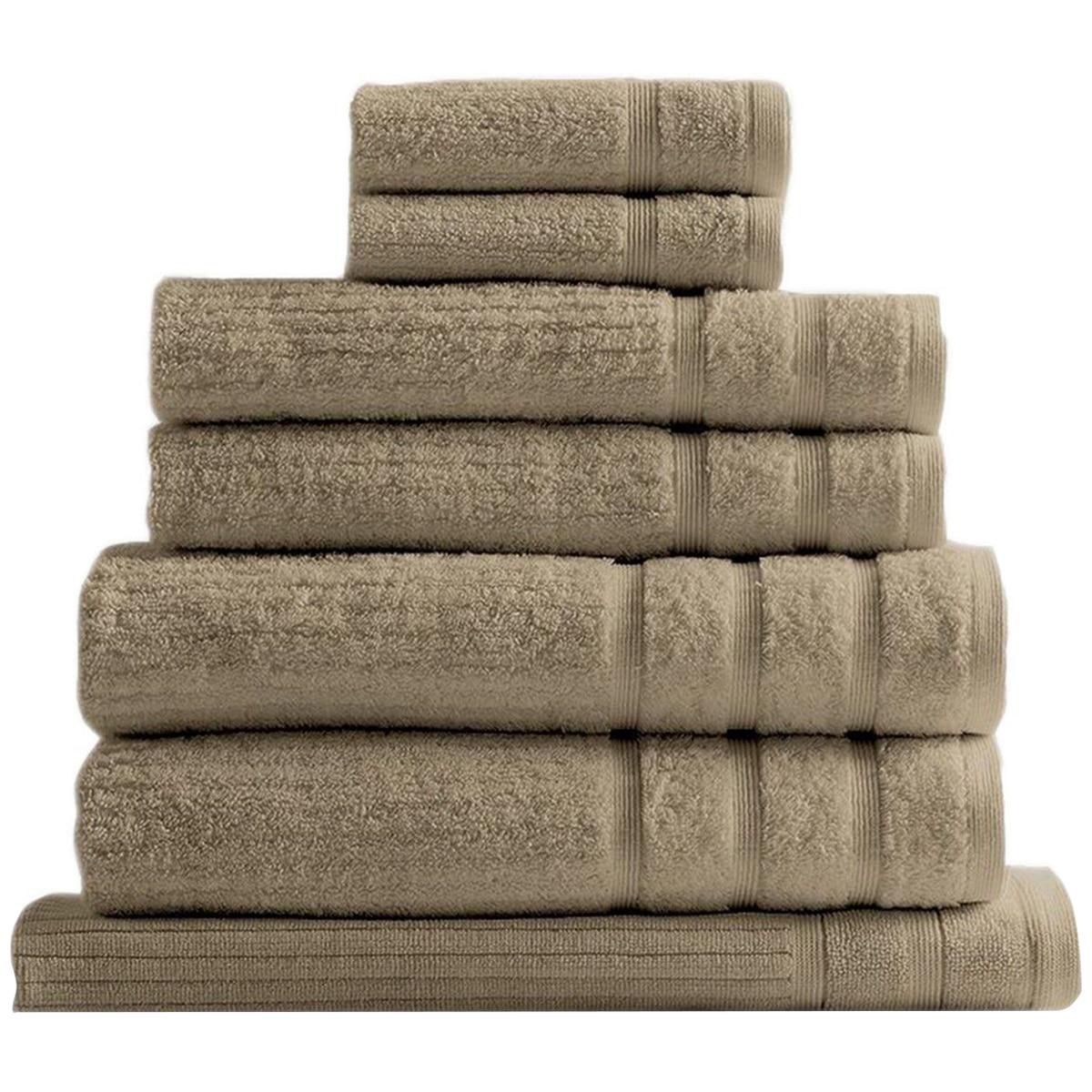 Royal Comfort Eden Cotton 600GSM Bath Towels Beige 8 Piece