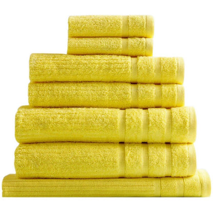 Royal Comfort Eden Cotton 600GSM Bath Towels Yellow 8 Piece