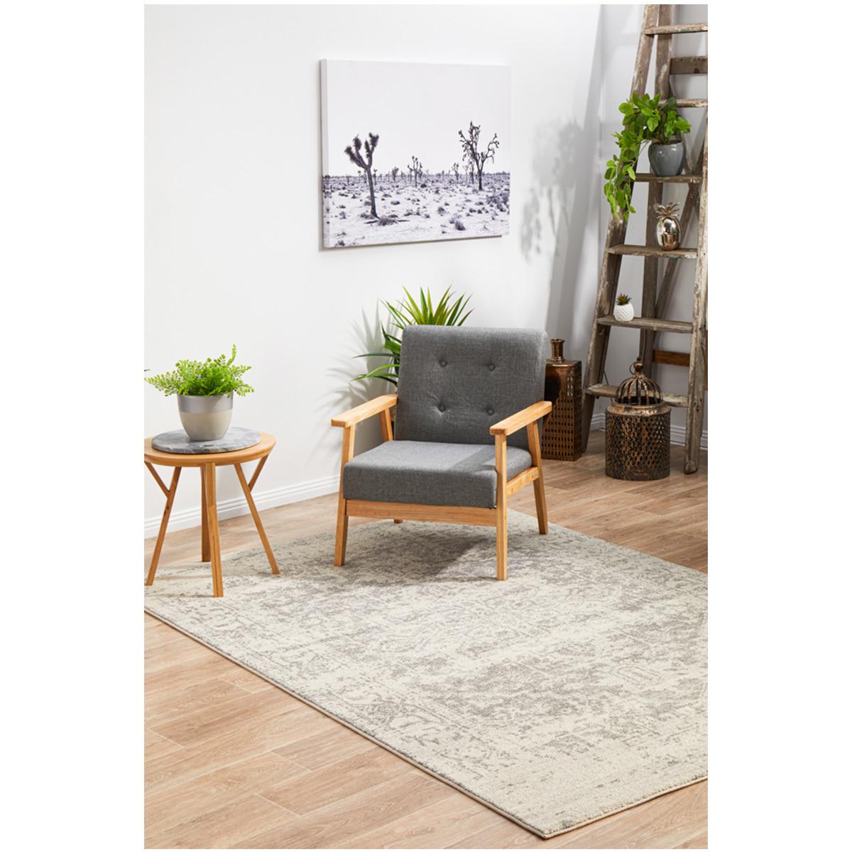 Rug Culture Evoke 253 White/Silver Indoor Rug 230 x 160cm