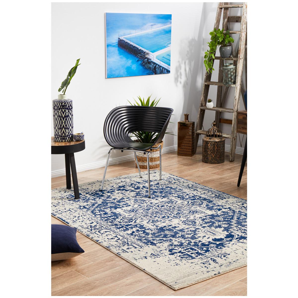 Rug Culture Evoke 253 White/Navy Indoor Rug 330 X 240cm