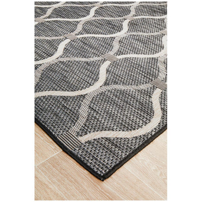 Rug Culture Terrace 5501 Indoor/Outdoor Rug 290 x 200cm Black