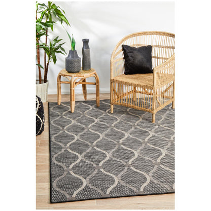 Rug Culture Terrace 5501 Indoor/Outdoor Rug 290 x 200cm Black