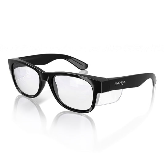 SAFESTYLE Classics Black Frame Clear UV400 Lens Safety Glasses CBC100
