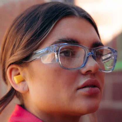 SAFESTYLE Classics Blue Frame UV400 Clear Lens CBLC100