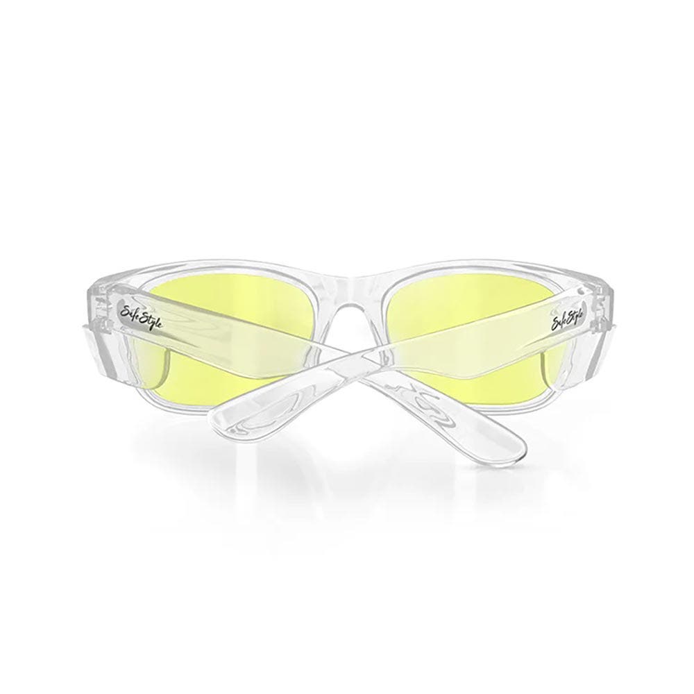 SAFESTYLE Classics Clear Frame Yellow UV400 Lens Safety Glasses CCY100