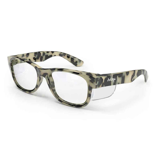 SAFESTYLE Classics Milky Tort Frame UV400 Clear Lens CMTC100