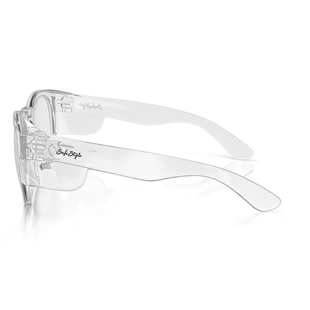 SAFESTYLE Cruisers Clear Frame Clear UV400 Lens Safety Glasses CRCC100
