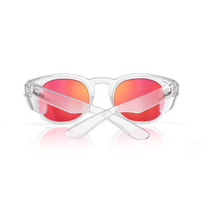 SAFESTYLE Cruisers Clear Frame Mirror Red Polarised Lens UV400 CRCRP100