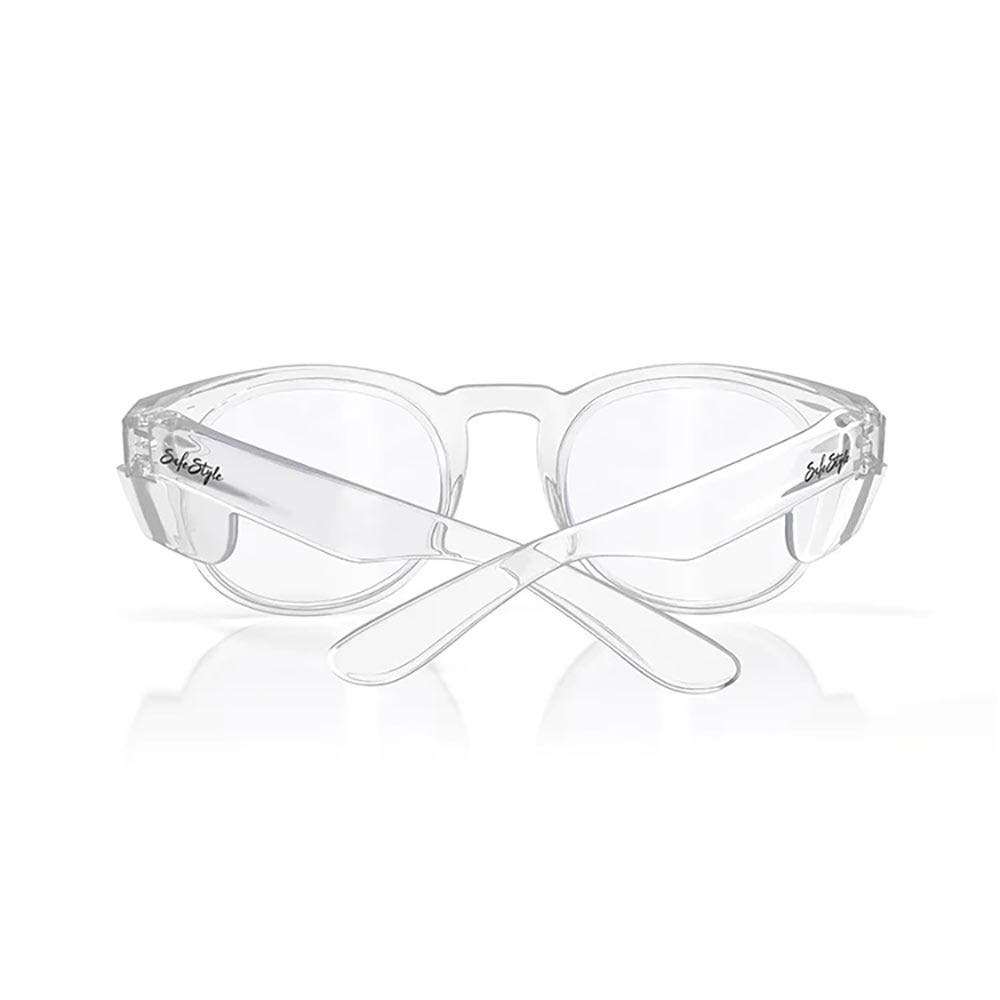 SAFESTYLE Cruisers Clear Frame Clear UV400 Lens Safety Glasses CRCC100