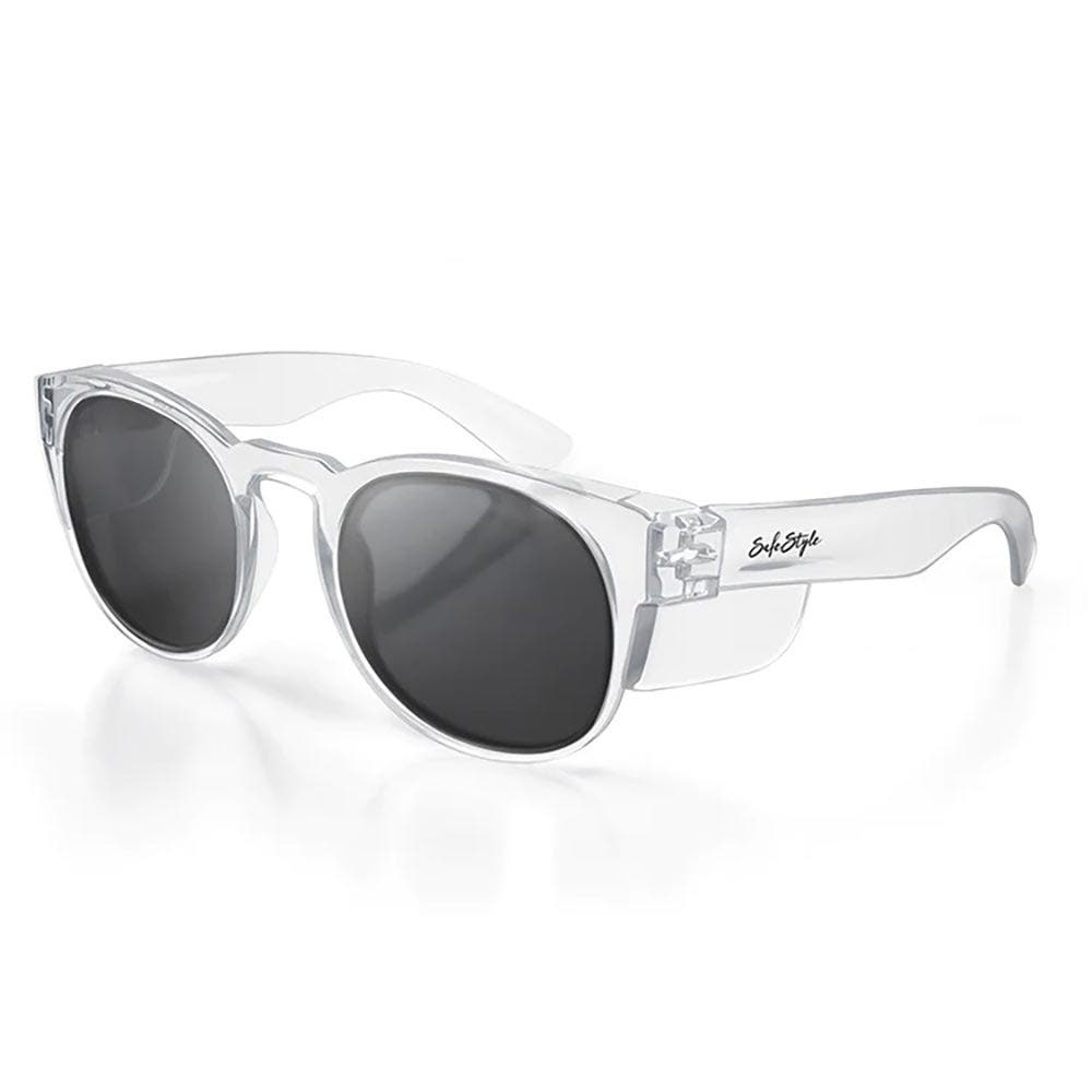 SAFESTYLE Cruisers Clear Frame Polarised UV400 Lens Safety Glasses CRCP100