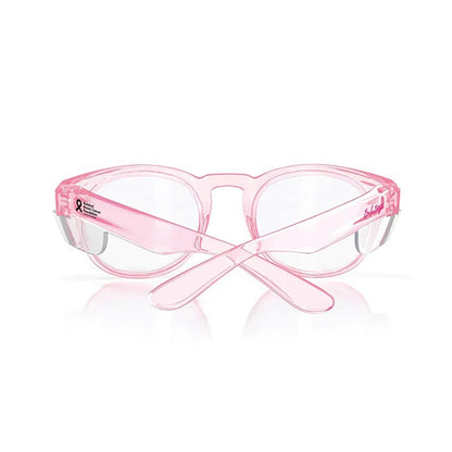 SAFESTYLE Cruisers Pink Frame Clear UV400 Lens Safety Glasses CRPC100