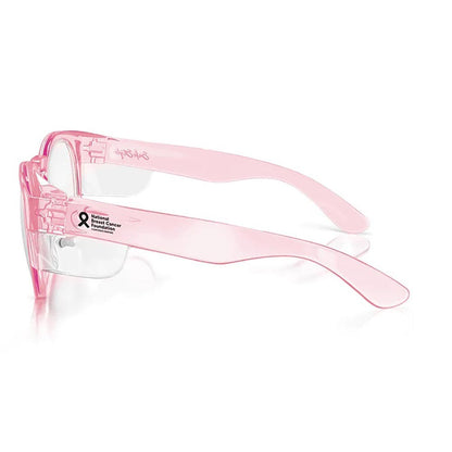 SAFESTYLE Cruisers Pink Frame Clear UV400 Lens Safety Glasses CRPC100