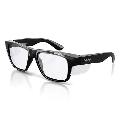 SAFESTYLE Fusions Black Frame Clear UV400 Lens Safety Glasses FBC100