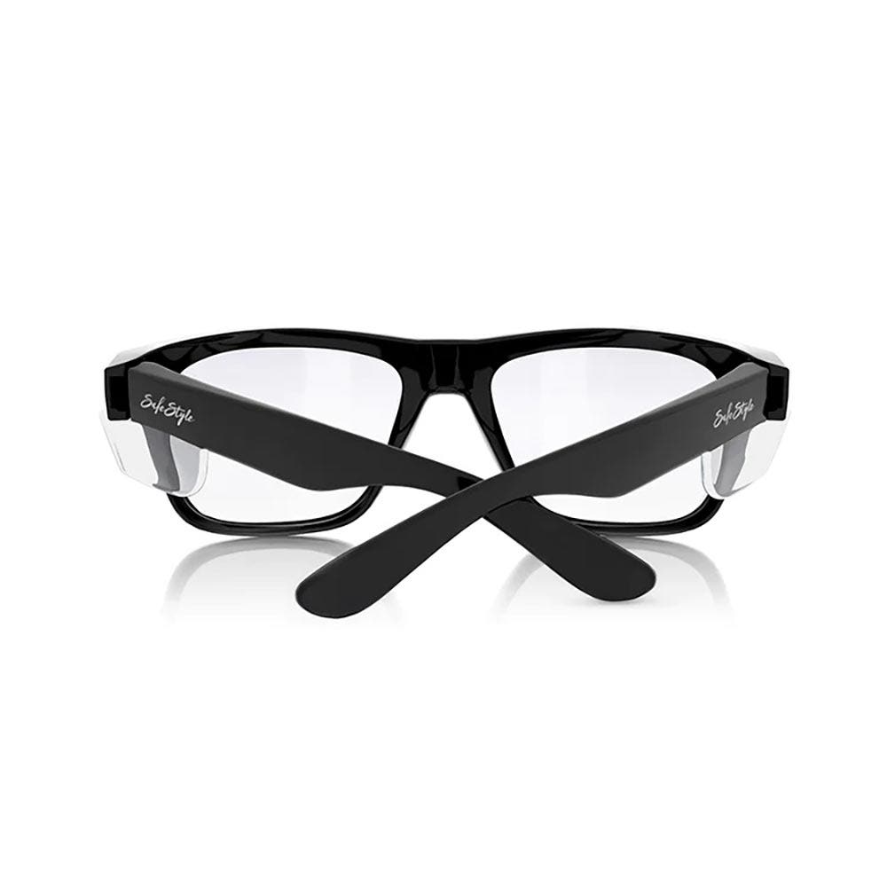 SAFESTYLE Fusions Black Frame Clear UV400 Lens Safety Glasses FBC100