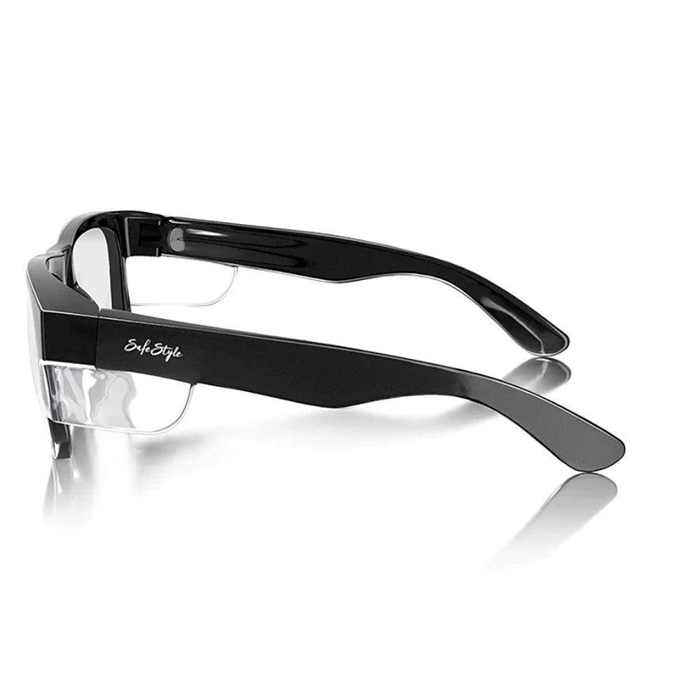 SAFESTYLE Fusions Black Frame Clear UV400 Lens Safety Glasses FBC100