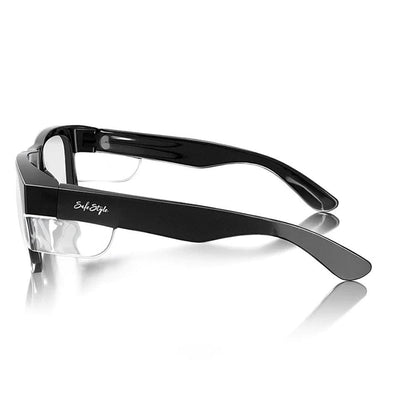 SAFESTYLE Fusions Black Frame Clear UV400 Lens Safety Glasses FBC100