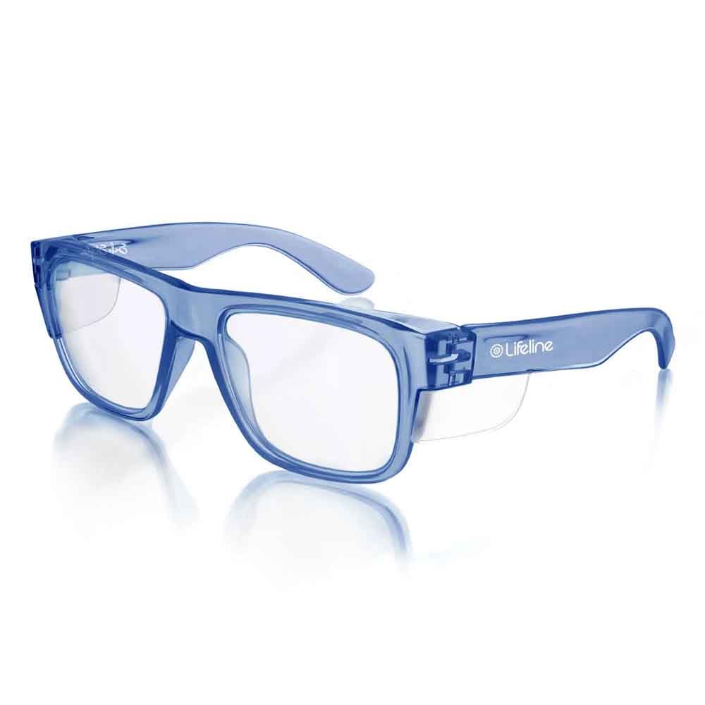 SAFESTYLE Fusions Blue Frame UV400 Clear Lens FBLC100