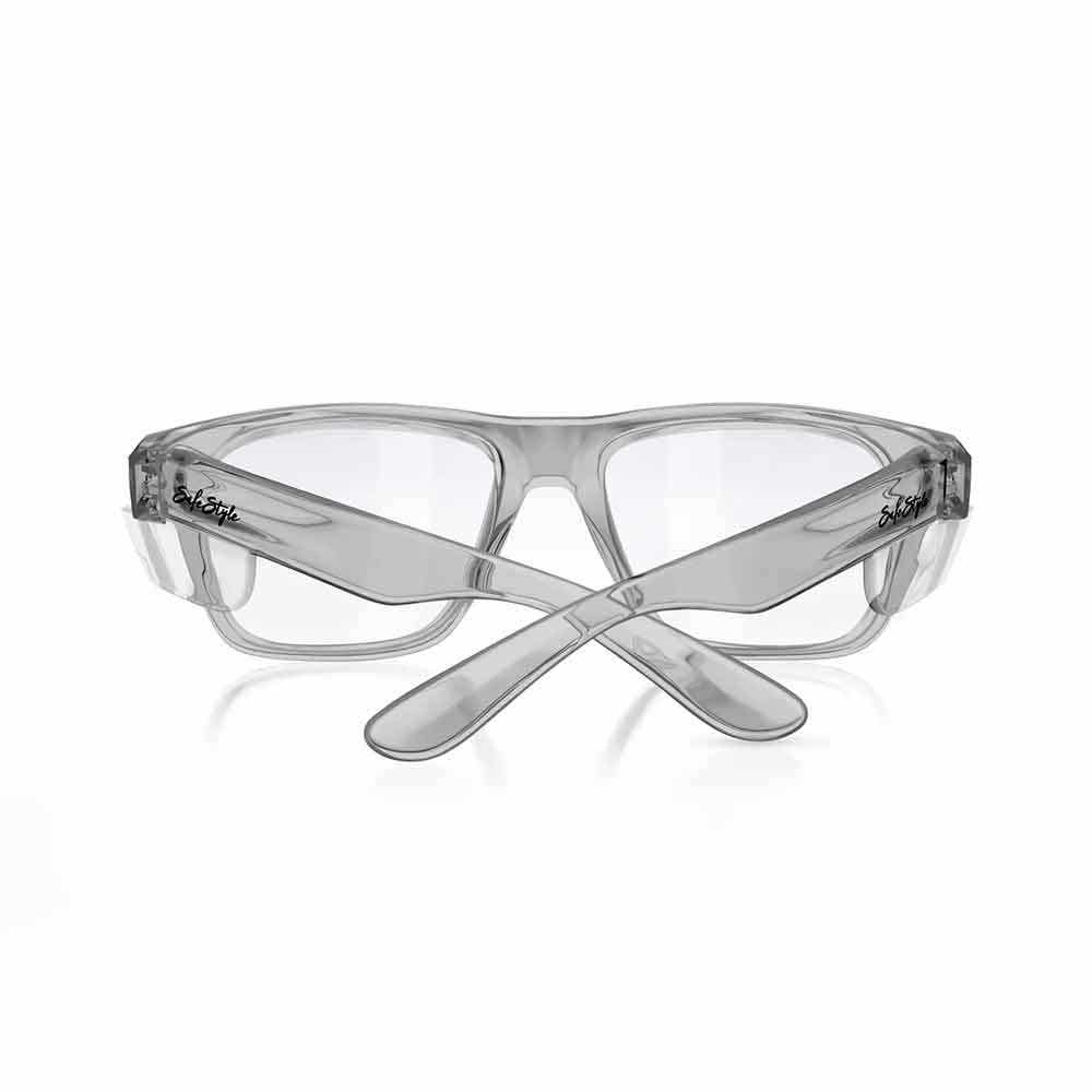 SAFESTYLE Fusions Graphite Frame Clear UV400 Lens Safety Glasses FGC100