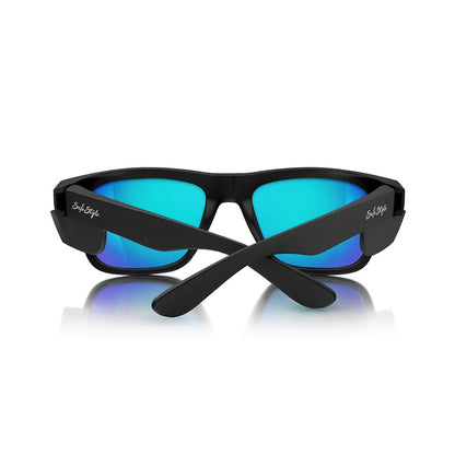 SAFESTYLE Fusions Matte Black Frame Mirror Blue Polarised Lens UV400 FMBBP100