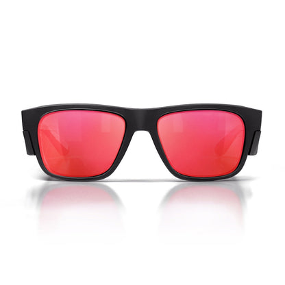SAFESTYLE Fusions Matte Black Frame Mirror Red Polarised Lens UV400 FMBRP100