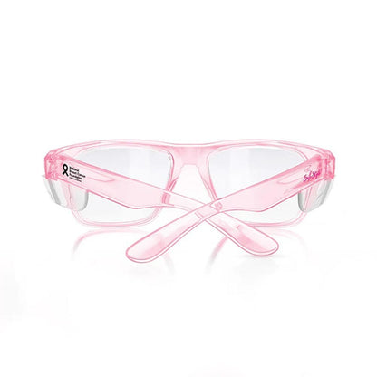 SAFESTYLE Fusions Pink Frame Clear UV400 Lens Safety Glasses FPC100
