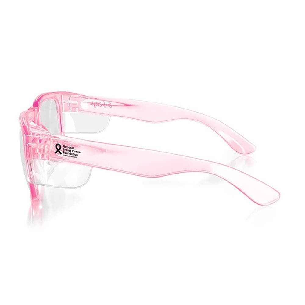 SAFESTYLE Fusions Pink Frame Clear UV400 Lens Safety Glasses FPC100