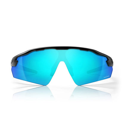SAFESTYLE Phantoms Matte Black Frame Reflectors Blue Lens PHMBBT100
