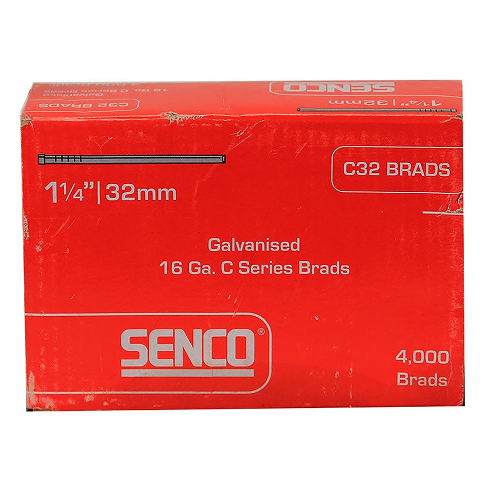 SENCO C Series Electro Galvanided Brad Nail - 32mm Box of 4000 C32