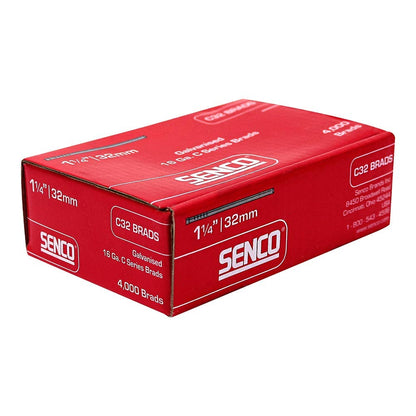 SENCO C Series Electro Galvanided Brad Nail - 32mm Box of 4000 C32