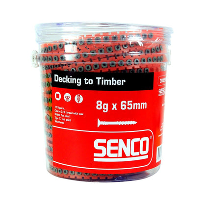 SENCO Collated Screws Weathertextm 8 Gauge 65mm Tub of 1000 8R65MWT