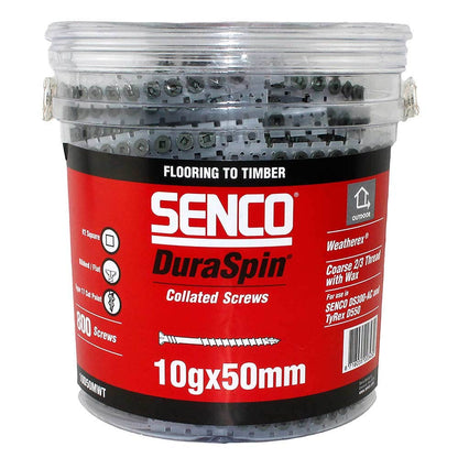 SENCO Collated Screws Weathertex 10 Gauge 50mm Tub of 800 10D50MWTA