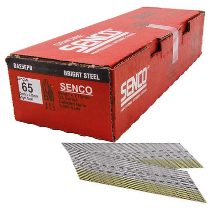 SENCO DA Series Bright Steel Brad Nail - 64mm Box of 3000 DA25EPB