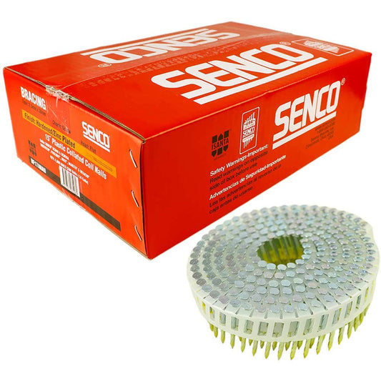 SENCO Fap Series Coil Nails - Hardened Screw Shank Electro Galvanised - 38mm Box of 4800 BF17AHAU