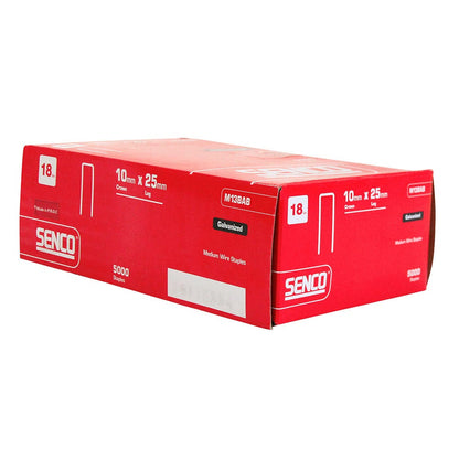SENCO M Series Staples Electro Galvanised - 25mm Box of 5000 M13BAB