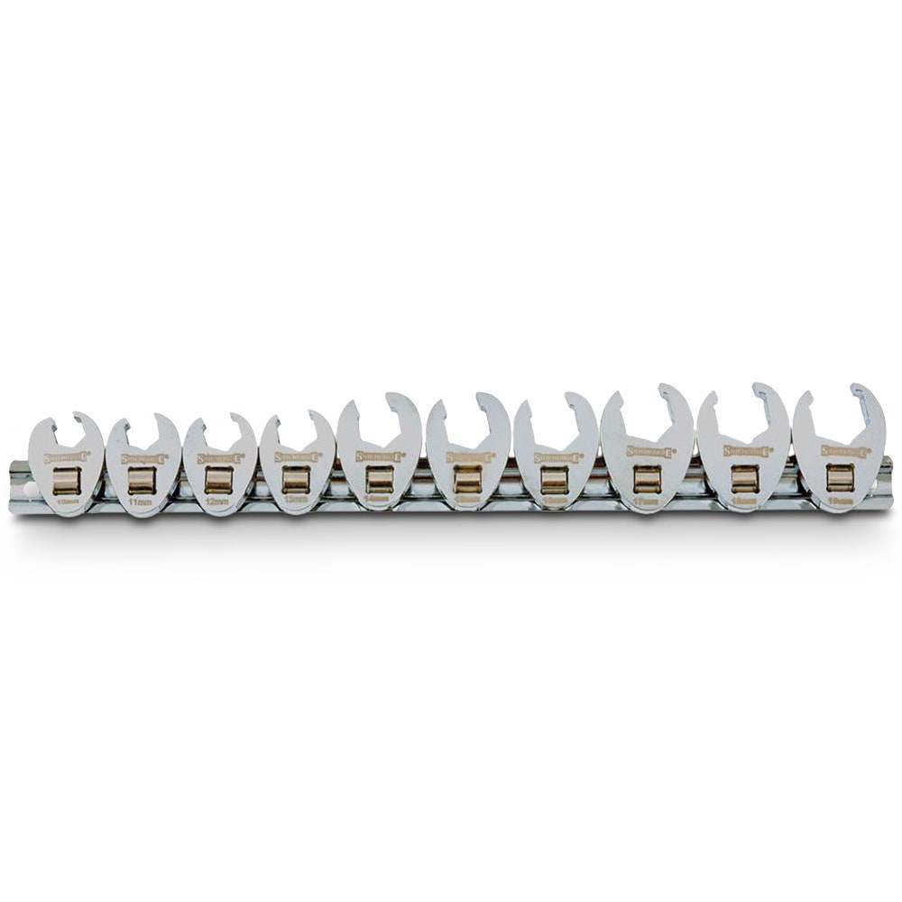 SIDCHROME 10 Piece Metric Crowfoot Wrenches