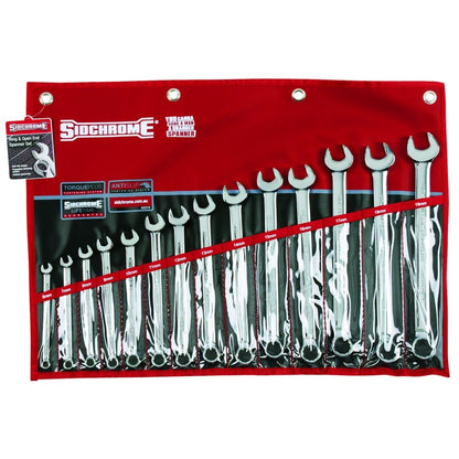 SIDCHROME 14 Piece Metric Ring and Open End Spanner Set SCMT22210