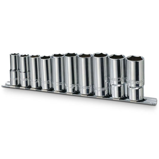 SIDCHROME 3 8inch 10-19mm SD Metric Deep Socket Set 10pc SCMT13235