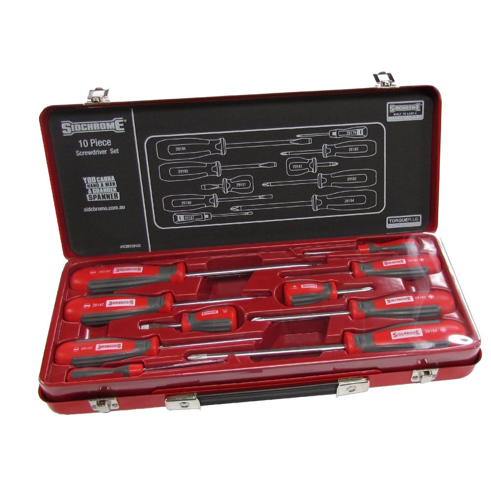SIDCHROME Set 10Pc Screwdriver Set SCMT29102