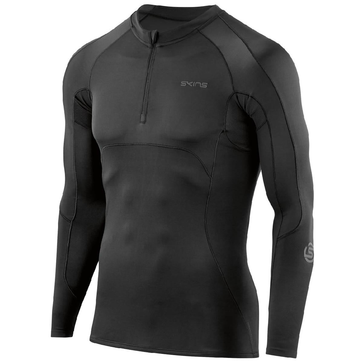 SKINS Ultimate Black Half Zip Long Sleeve Top