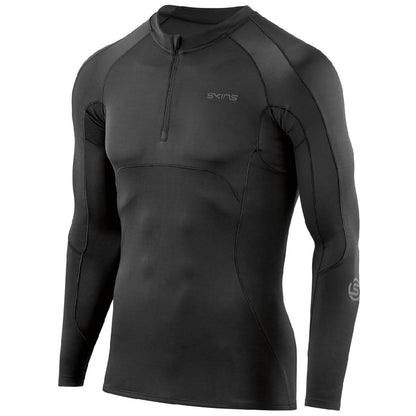 SKINS Ultimate Black Half Zip Long Sleeve Top